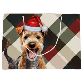 Weihnachts Kariert Lakeland Terrier Dog Lover Große Geschenktüte