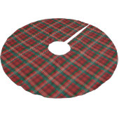 Weihnachts kariert-Rot-aquamarin-Tartan Tradition Polyester Weihnachtsbaumdecke (Schrägansicht)