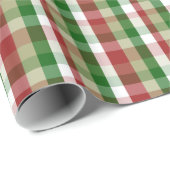 Weihnachts-Kariert-Wrackpapier Geschenkpapier (Rolleneckpunkt)