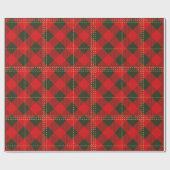 Weihnachts-Kariert-Wrackpapier Geschenkpapier (Flach)