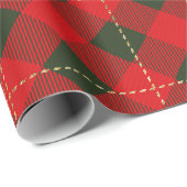 Weihnachts-Kariert-Wrackpapier Geschenkpapier (Rolleneckpunkt)