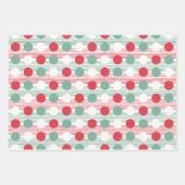 Weihnachts Karierte Bäume Umschlag Papierblätter Geschenkpapier Set (Vorderseite 3)