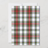 Weihnachts-Karierte Geburtstagskarte Ankündigung (Rückseite)