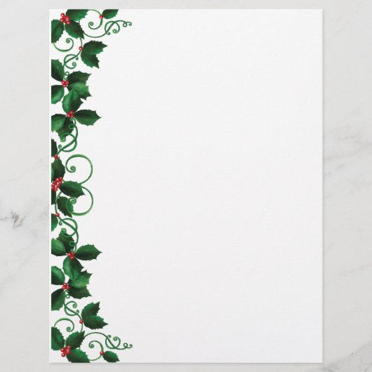 Weihnachts-Karierte Letterhead (Vorderseite)