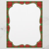 Weihnachts-Karierte Letterhead (Vorderseite)