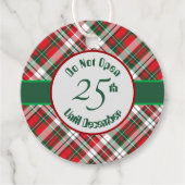 Weihnachts Karierte leuchtend mit nicht öffnen Geschenkanhänger (Vorderseite)