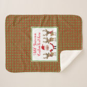 Weihnachts Karierter Weihnachtsmann Hinzufügen von Sherpadecke (Vorderseite (Horizontal))