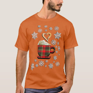 Weihnachts-Kariertes Design Schneeflocken Niedlich T-Shirt