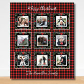 Weihnachts-Kariertes Foto Fleecedecke