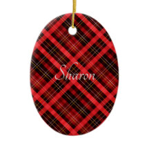 Weihnachts-Kariertes Muster Schlüsselanhänger Flas