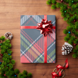 Weihnachts Kariertes Tartan Diagonal Wrapping Pape Geschenkpapier