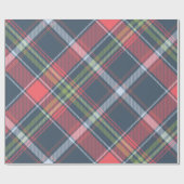 Weihnachts Kariertes Tartan Diagonal Wrapping Pape Geschenkpapier (Flach)
