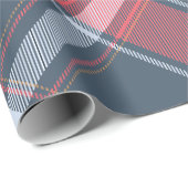 Weihnachts Kariertes Tartan Diagonal Wrapping Pape Geschenkpapier (Rolleneckpunkt)