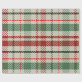 Weihnachts Kariertes Tartan Muster Geschenkpapier (Flach)