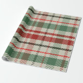 Weihnachts Kariertes Tartan Muster Geschenkpapier (Ungerollt)
