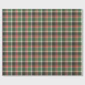 Weihnachts Kariertes Tartan Muster Geschenkpapier (Flach)