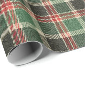 Weihnachts Kariertes Tartan Muster Geschenkpapier (Rolleneckpunkt)