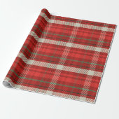 Weihnachts Kariertes Tartan Muster Geschenkpapier (Ungerollt)