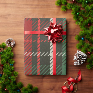 Weihnachts Kariertes Tartan Muster Geschenkpapier