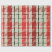 Weihnachts Kariertes Tartan Muster Geschenkpapier (Flach)