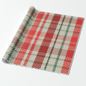 Weihnachts Kariertes Tartan Muster Geschenkpapier (Ungerollt)