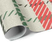 Weihnachts Kariertes Tartan Muster Geschenkpapier (Rolleneckpunkt)