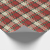 Weihnachts Kariertes Tartan Muster Geschenkpapier (Ecke)