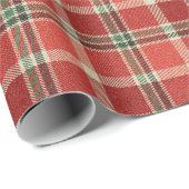 Weihnachts Kariertes Tartan Muster Geschenkpapier (Rolleneckpunkt)