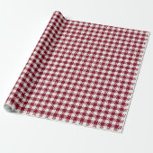 Weihnachts-Karo Rot-Weiß-Gingham-Karomuster Geschenkpapier (Ungerollt)