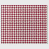 Weihnachts-Karo Rot-Weiß-Gingham-Karomuster Geschenkpapier (Flach)