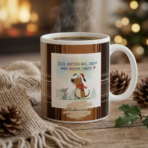 Weihnachts-Karo-Tassen Cartoon-Illustration lustig Jumbo-Tasse