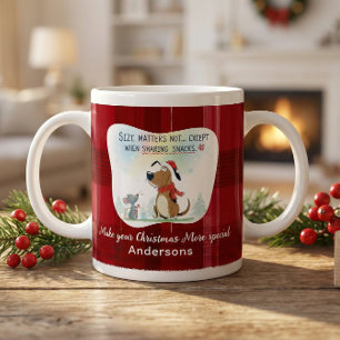 Weihnachts-Karo-Tassen Cartoon-Illustration lustig Jumbo-Tasse