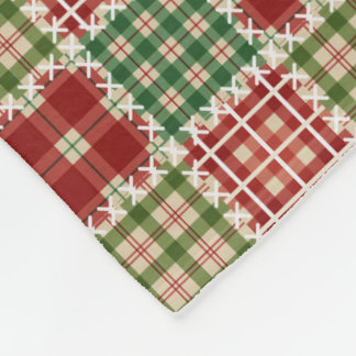 Weihnachts-Karodeck-Quilt und Kreuzstichmuster Fleecedecke