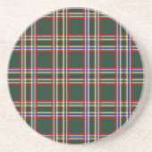 Weihnachts-Karodeckel Sandstein Untersetzer (Vorne)