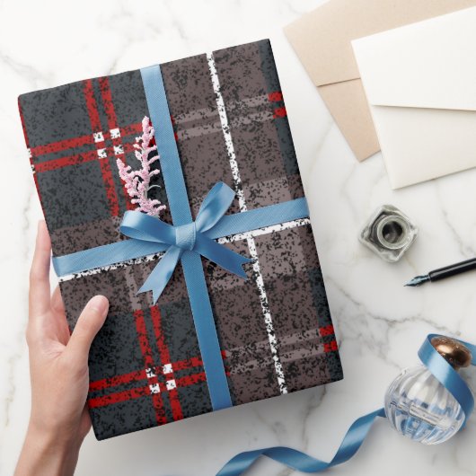 Weihnachts-Karomuster-Wrapierpapier Geschenkpapier (Schenken)