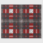 Weihnachts-Karomuster-Wrapierpapier Geschenkpapier (Flach)