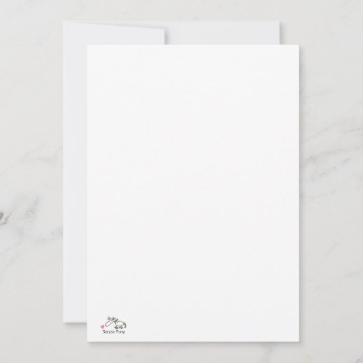 Weihnachts Karte mit Pferdebild, Pferdegeschenk (Rückseite)