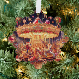 Weihnachts-Karussell-Freude-Papier-Ornament Ornament Karte