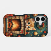 Weihnachts Kätzchen iPhone 16 Hülle (Rückseite (Horizontal))