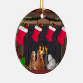 Weihnachts-Kätzchen Keramikornament (Rechts)