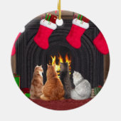 Weihnachts-Kätzchen Keramikornament (Hinten)