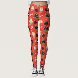 Weihnachts-Kätzchen Leggings