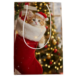 Weihnachts Kätzchen Mittlere Geschenktüte
