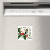 Weihnachts-Kätzchen Vintage-Magnet Magnet (In Situ (Geschirrspüler))