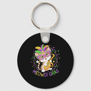 Weihnachts-Katze Lustiges Mardi-Katze-Design Schlüsselanhänger