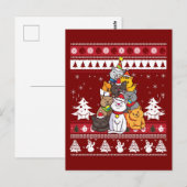 Weihnachts-Katzenbaum Postkarte (Vorne/Hinten)