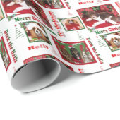 Weihnachts-Kavaliers König Charles und Labradoodle Geschenkpapier (Rolleneckpunkt)