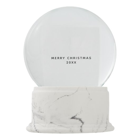 Weihnachts-Keepake-Kind Foto Ihre Nachricht Schneekugel (Rückseite)