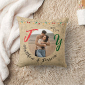 Weihnachts-Keepake-Paare Rustikale Freude Festival Kissen (Decke)