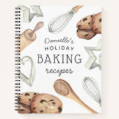 Weihnachts-Keks Backrezepte Notizblock (Vorderseite)